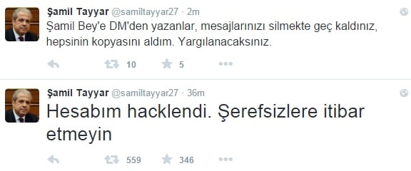 AKP'Lİ TAYYAR'IN HESABI HACKLENDİ!