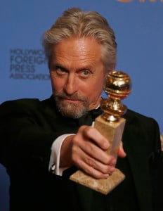 Michael Douglas'ın 'nonoş' diye tanımladığı rolüyle kazandığı Altın Küre Ödülü.