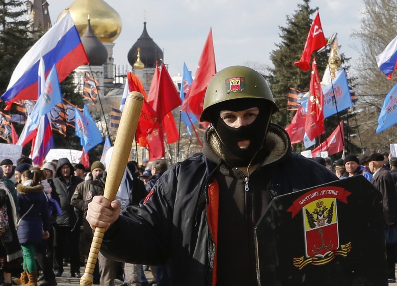 Odessa'da dün Rusya yanlısı gösteriler düzenlendi. (Fotoğraf: Reuters)