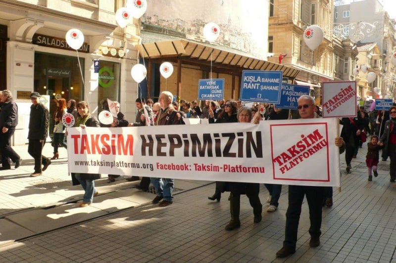 (Fotoğraf, Taksim platformu'nun Facebook hesabından alınmıştır.)