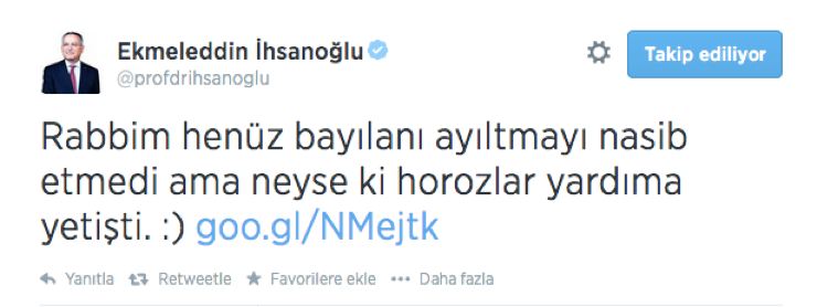 ekmeleddin horoz tweet