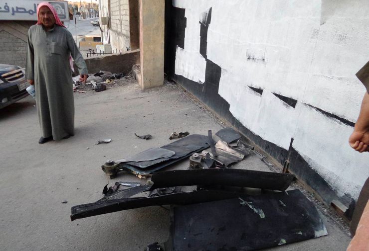 IŞİD'e göre Rakka üstünde bir insansız havacı aracı yere çakıldı. Fotoğraf: Reuters
