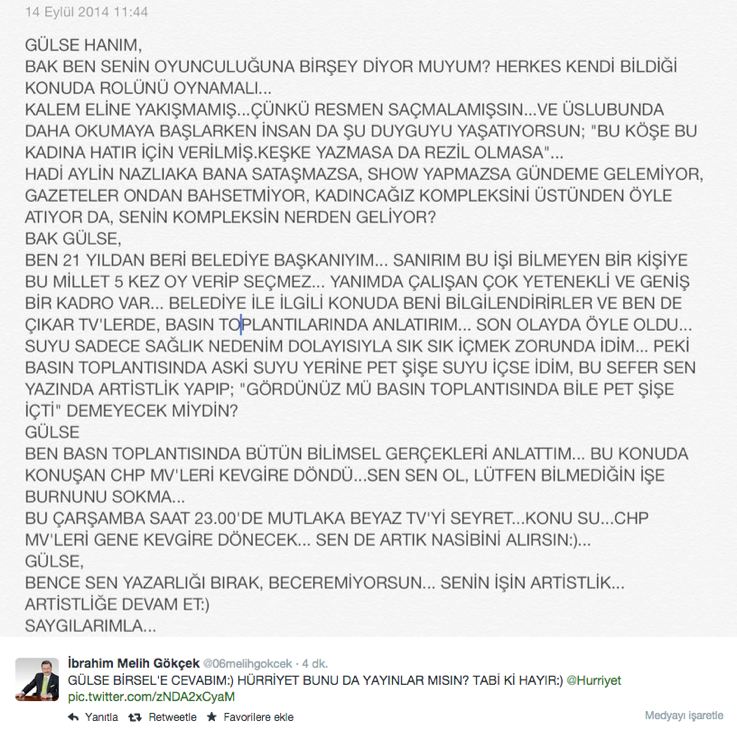 melih gokcek tweet