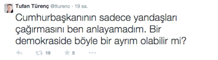 tufan turenc tweet