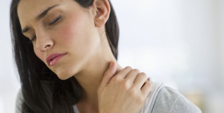 Woman with neck pain