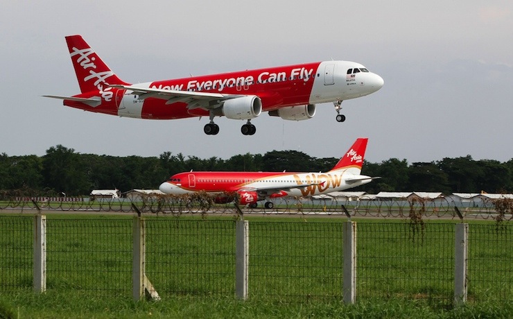 File photo shows AirAsia passenger jet landing at Sukarno-Hatta airport on the outskirts of Jakarta