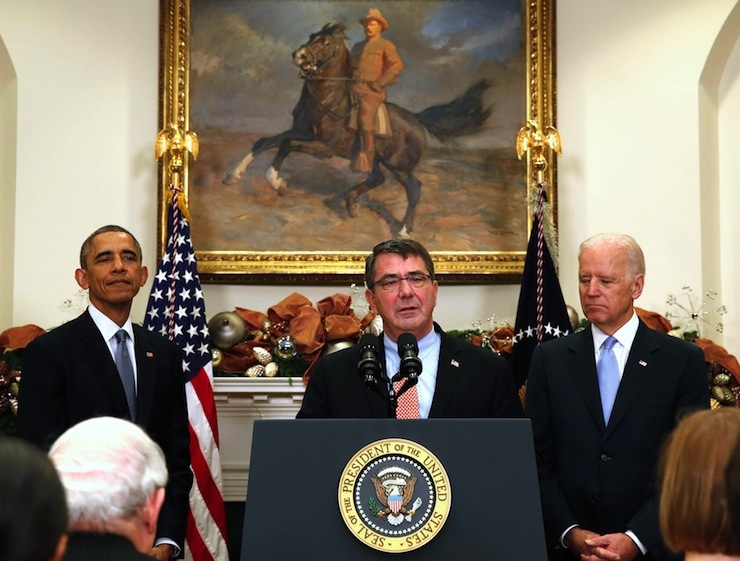 Carter speaks in the Roosevelt Room of the White House in Washington