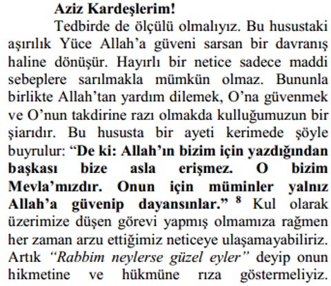 diyanet hutbe