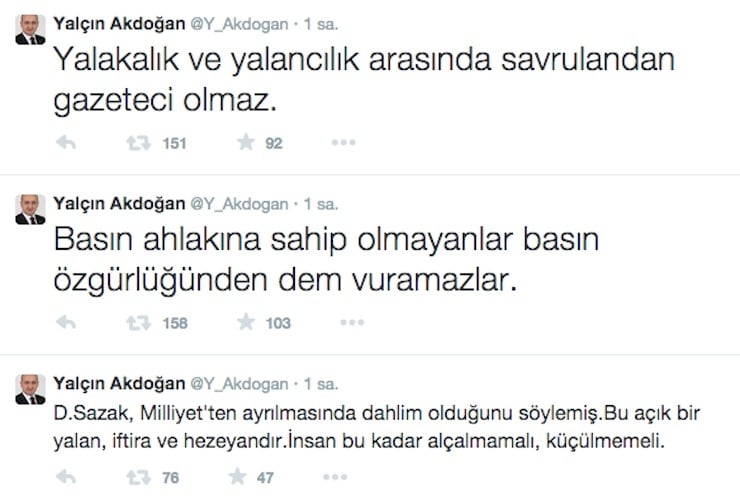 yalcin akdogan tweet