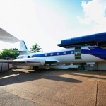 Publicity photo of the “Hound Dog II”, a jet owned by entertainer Elvis Presley