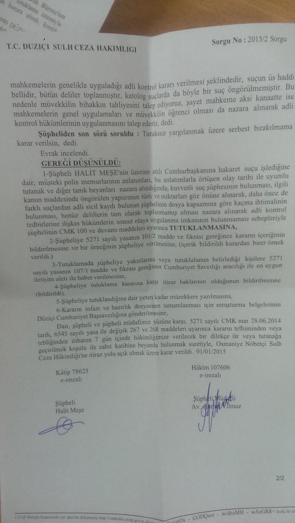 mese tutuklama