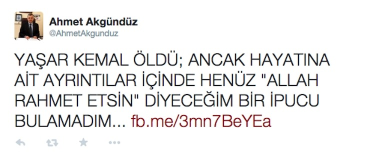 ahmet akgunduz tweet