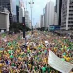 Demonstrators attend a protest against Brazil's President Dilma Rousseff at Paulista avenue in Sao Paulo