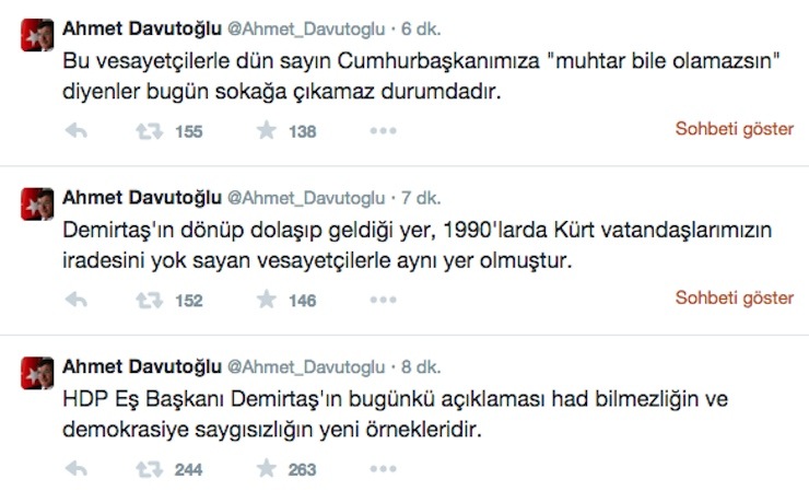 davutoglu tweet