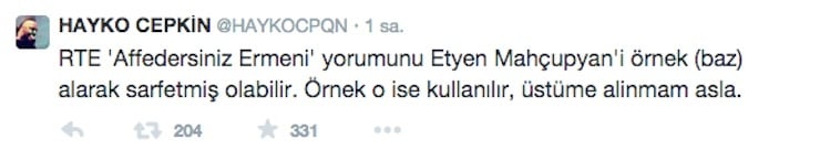 hayko cepkin tweet