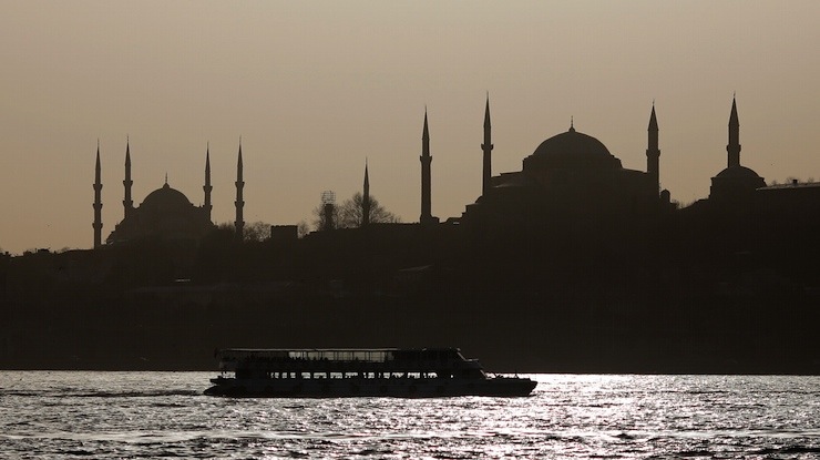 File photo of the Istabul's old city's monuments Blue mosque and Hagia Sophia museum