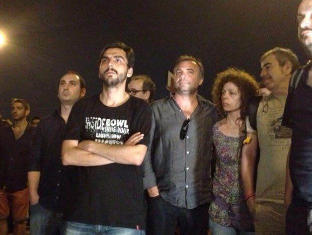 Kaynarca eylemler sırasında Gezi Parkı'na gitmişti.  (Fotoğraf, Hürriyet'ten alınmıştır.)