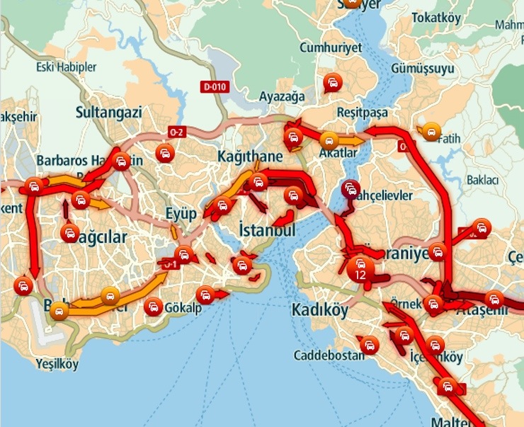 istanbul trafik harita