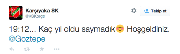karsiyaka goztepe tweet