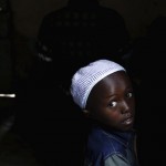 A Christian boy attends an Easter Sunday service in a church in Garissa