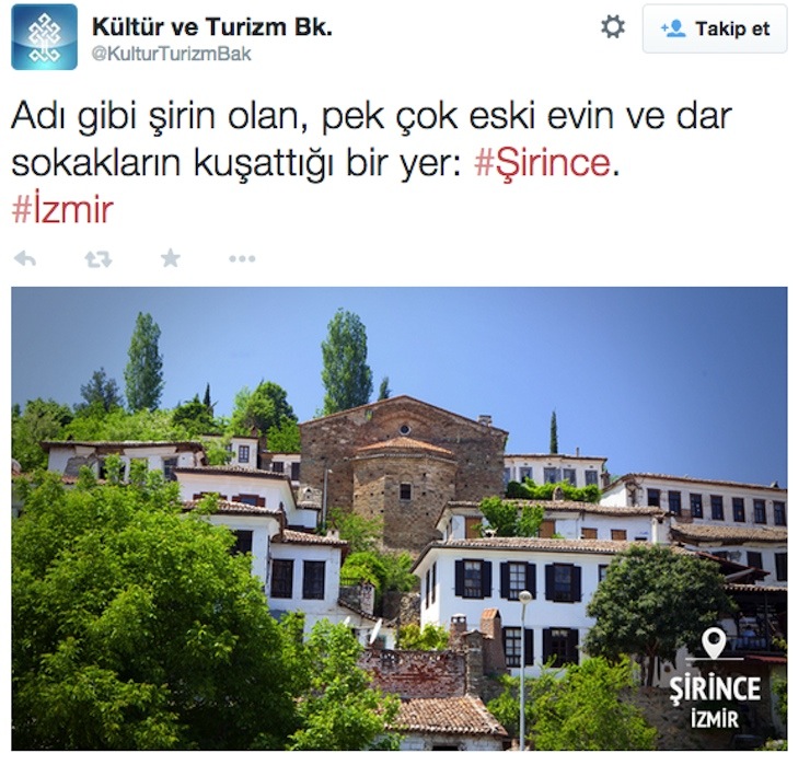 kultur bakanligi tweet