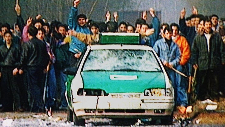 1990'larda PKK'ya destek eylemlerinden bir kare. (Fotoğraf: Tagesschau.de)