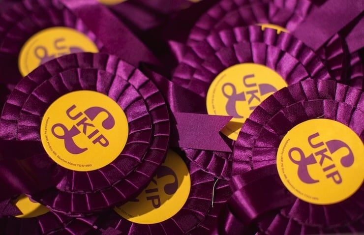 File photo of Rosettes as displayed during the UK Independence Party spring conference in Margate