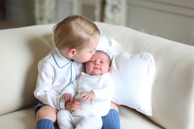 Prince George and Princess Charlotte are seen in this undated handout photo