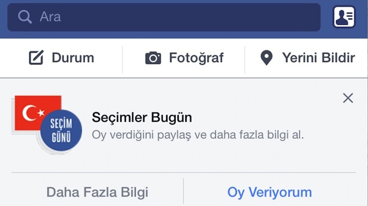 facebook secim