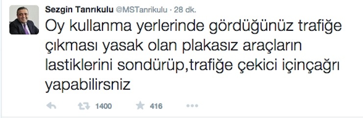 sezgin tanrikulu tweet
