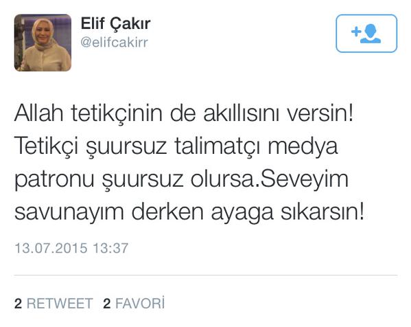 elif cakir tweet