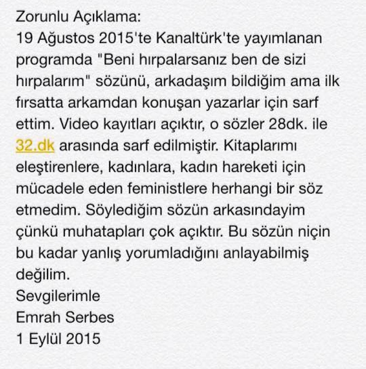 emrah serbes aciklama