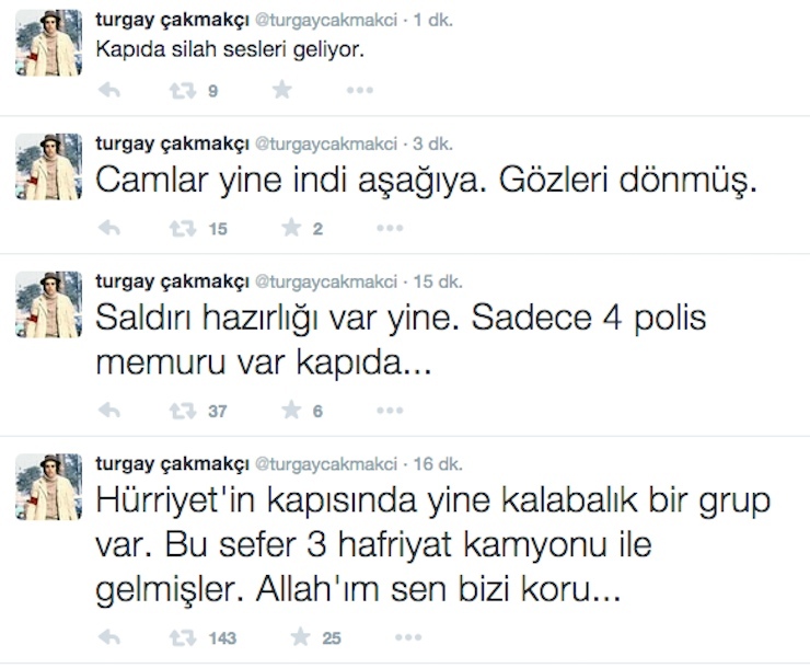 hurriyet saldiri tweet