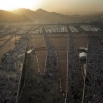 Muslim pilgrims walk on roads as they head to cast stones at pillars symbolizing Satan during the annual haj pilgrimage in Mina on the first day of Eid al-Adha, near the holy city of Mecca