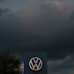 File photo of the logo of German carmaker Volkswagen seen at a VW dealership in Hamburg