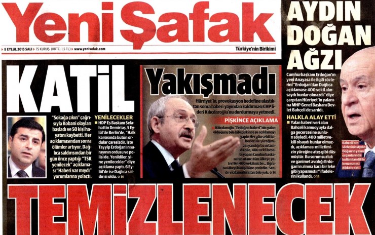 yeni safak temizlenecek