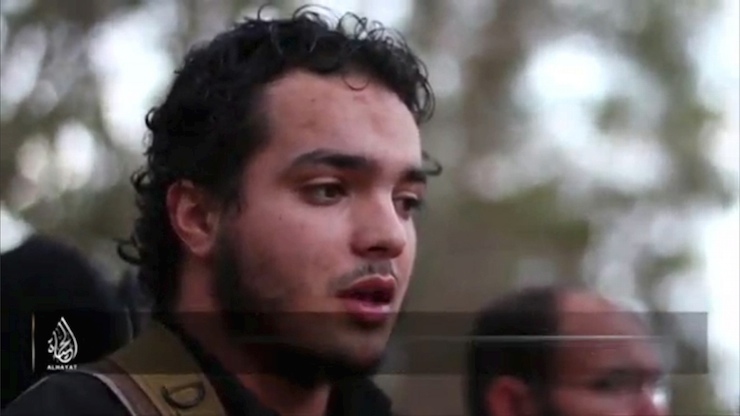 Still image taken from video shows an Islamic State militant who identifies himself as Abu Salman speaking at an undisclosed location