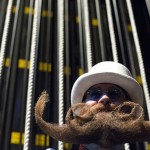 Adam Gazda from Newark, Delaware, poses for a photograph at the 2015 Just For Men National Beard & Moustache Championships at the Kings Theater in the Brooklyn borough of New York