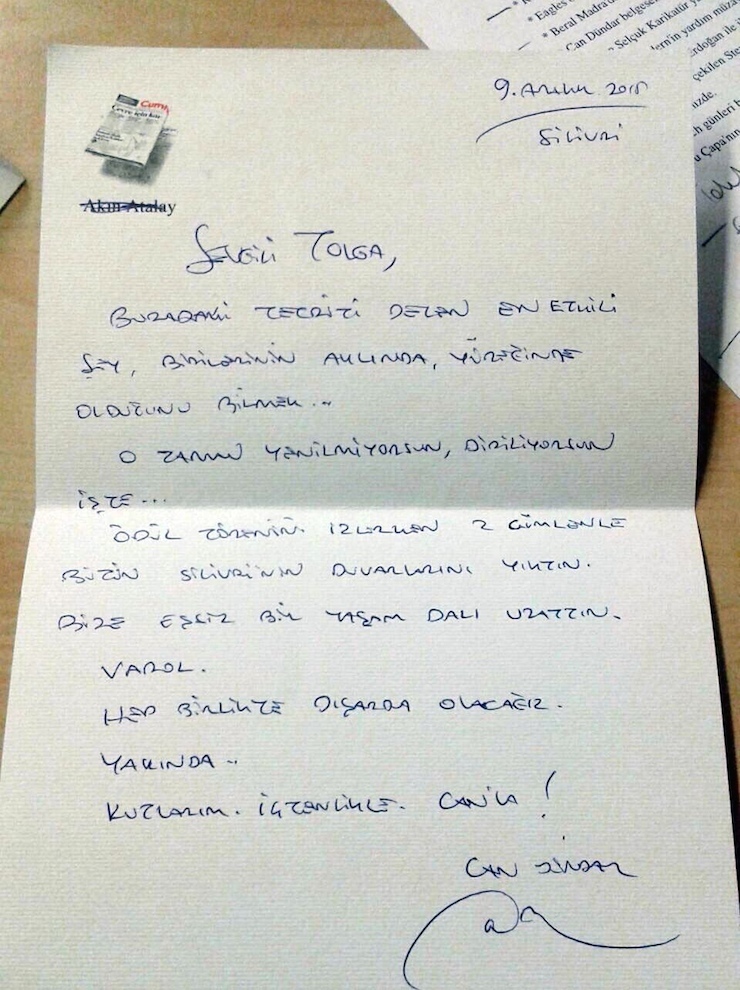 tolga karacelik mektup