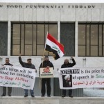 Muslim Americans protest against the execution of Shi'ite Muslim cleric Nimr al-Nimr in Saudi Arabia, during a rally in Dearborn