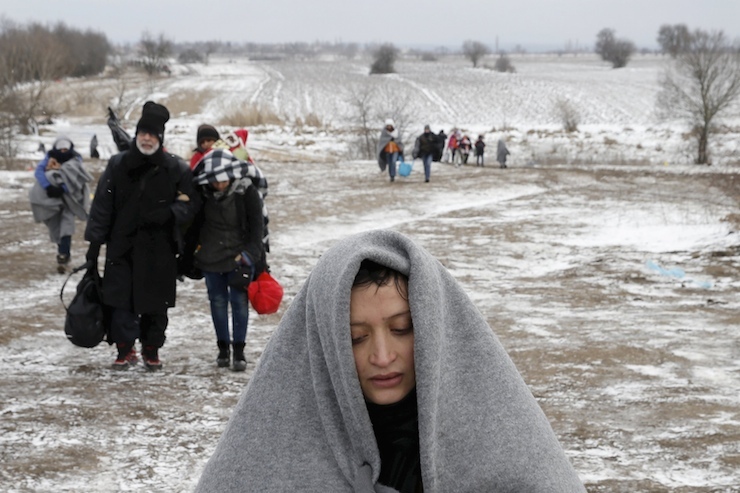 A Picture And Its Story: Migrants struggle through Balkans winter