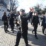 Police secure the area after an explosion in central Istanbul