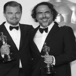 DiCaprio, Best Actor winner for his role in “The Revenant,” and Best Director winner Inarritu, also for “The Revenant,” pose with their Oscars together backstage at the 88th Academy Awards in Hollywood