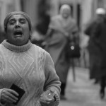 A woman reacts following a suicide bombing in central Istanbul