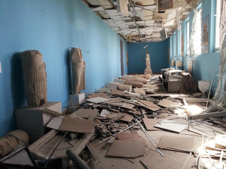 REFILE - REMOVING RESTRICTIONSA view shows damaged artefacts inside the museum of the historic city of Palmyra, after forces loyal to Syria's President Bashar al-Assad recaptured the city, in Homs Governorate in this handout picture provided by SANA on March 27, 2016. REUTERS/SANA/Handout via Reuters THIS PICTURE WAS PROVIDED BY A THIRD PARTY. REUTERS IS UNABLE TO INDEPENDENTLY VERIFY THE AUTHENTICITY, CONTENT, LOCATION OR DATE OF THIS IMAGE. EDITORIAL USE ONLY. NOT FOR SALE FOR MARKETING OR ADVERTISING CAMPAIGNS. THIS PICTURE IS DISTRIBUTED EXACTLY AS RECEIVED BY REUTERS, AS A SERVICE TO CLIENTS. TPX IMAGES OF THE DAY.