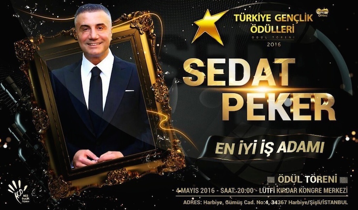 sedat peker odul