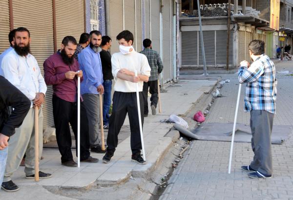 6-7 Ekim olaylarında HÜDA PAR'lılar. Fotoğraf: DHA