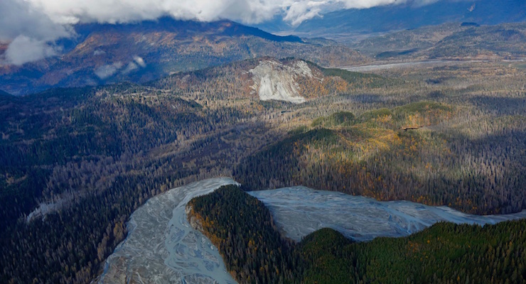 The Tsirku River winds through forest as seen in an aerial view near Haines, in southwestern Alaska, U.S. on October 7, 2014. REUTERS/Bob Strong/File Photo
