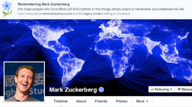 Zuckerberg'in profiline girenler bu mesajla karşılaştı.