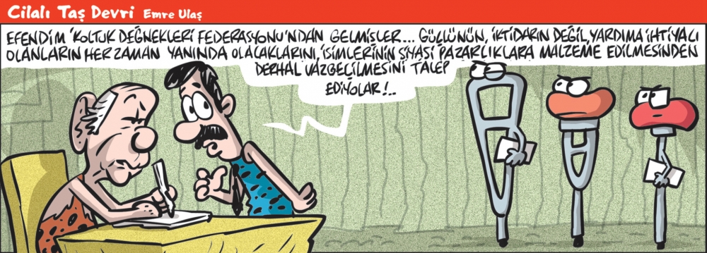 Gazetenin bugünkü sayısından bir karikatür.